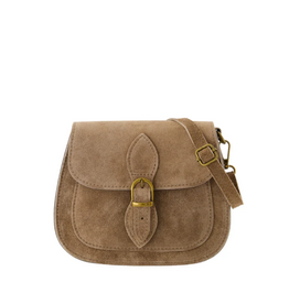 21Jewelz Halfronde suede tas met gesp - suede taupe