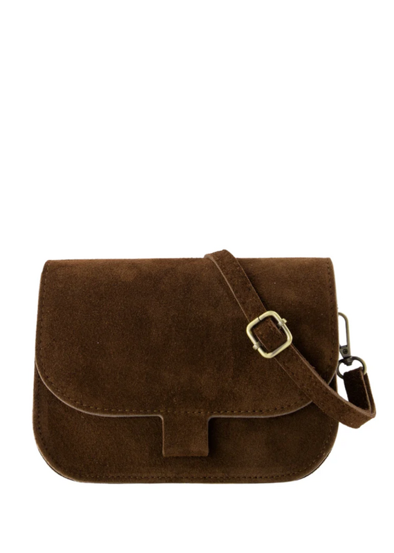 21Jewelz Casual tas - suede donkerbruin