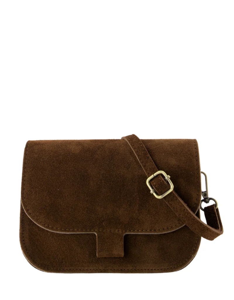 21Jewelz Casual tas - suede donkerbruin