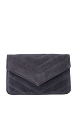 21Jewelz Tasje met gestikt patroon - suede navy blauw
