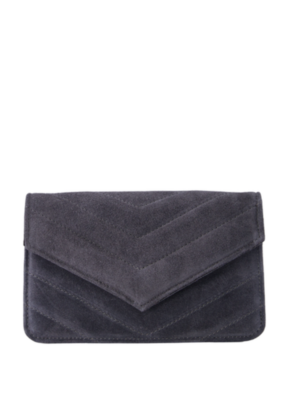 21Jewelz Tasje met gestikt patroon - suede navy blauw