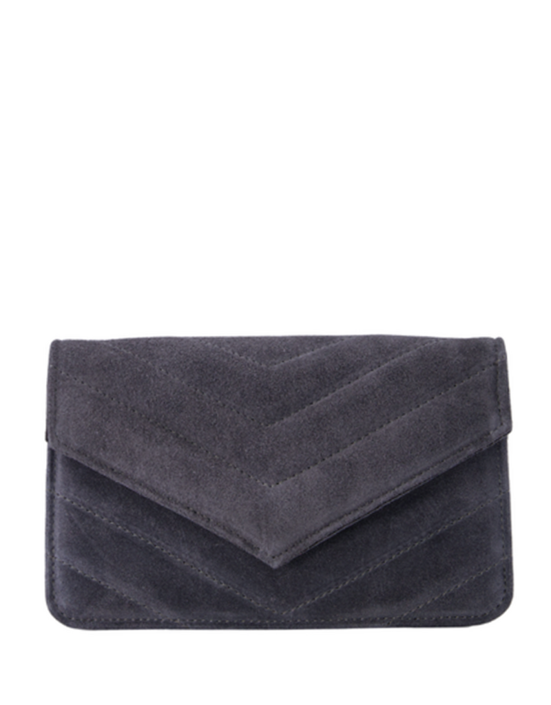 21Jewelz Tasje met gestikt patroon - suede navy blauw