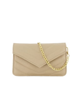 21Jewelz Tasje met gestikt patroon - beige