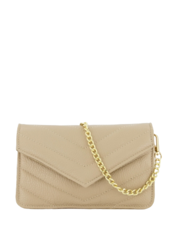 21Jewelz Tasje met gestikt patroon - beige