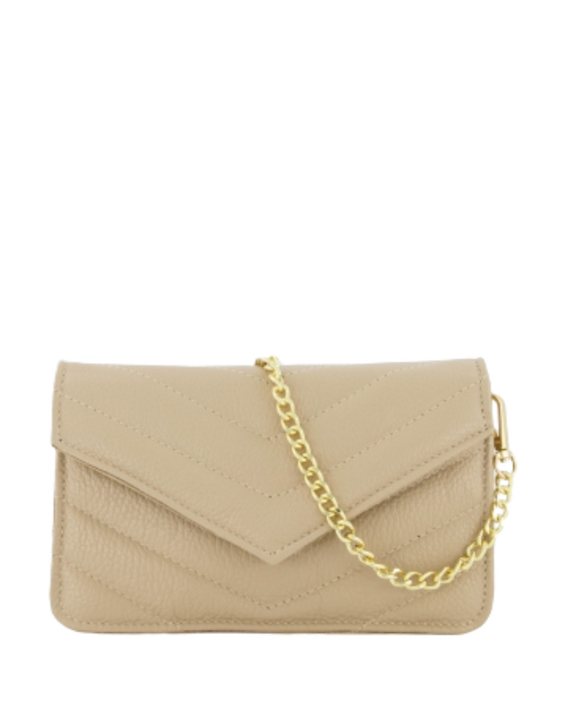 21Jewelz Tasje met gestikt patroon - beige