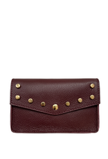 21Jewelz Tasje met gouden studs - bordeaux