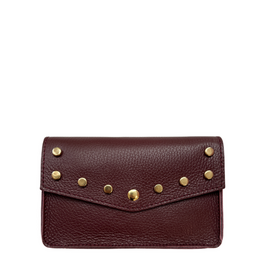 21Jewelz Tasje met gouden studs - bordeaux