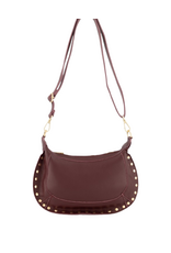 21Jewelz Middelgrote tas met gouden studs - bordeaux