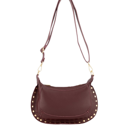 21Jewelz Middelgrote tas met gouden studs - bordeaux