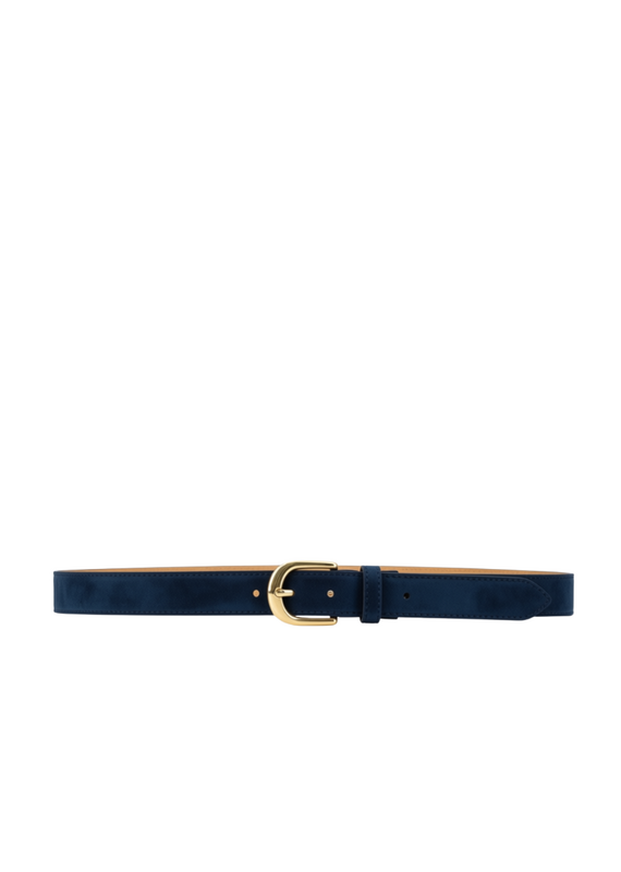 21Jewelz Musthave gold detailed riem - suede donkerblauw