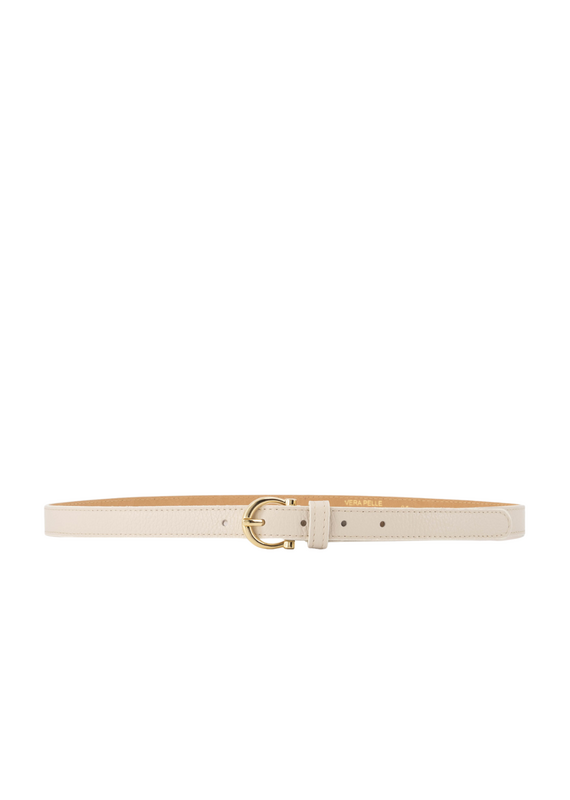21Jewelz Smalle musthave gold detailed riem - ecru