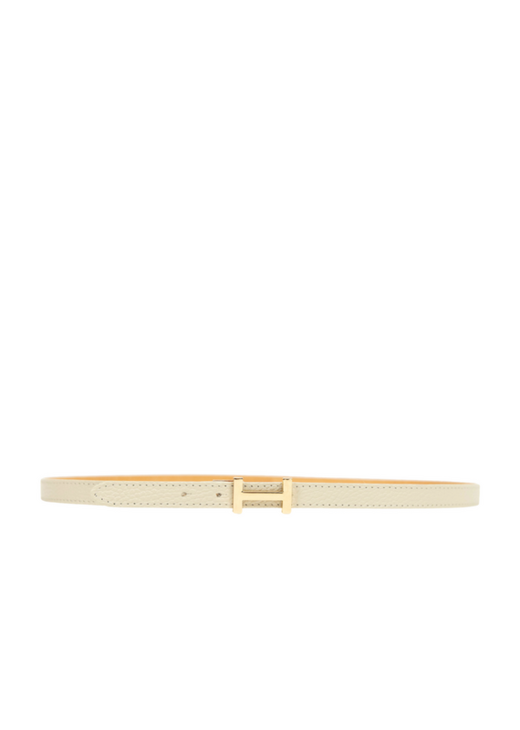 21Jewelz Smalle riem met goud detail - ecru