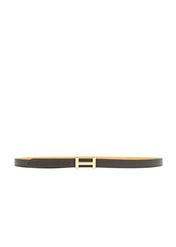 21Jewelz Smalle riem met goud detail - donkerbruin