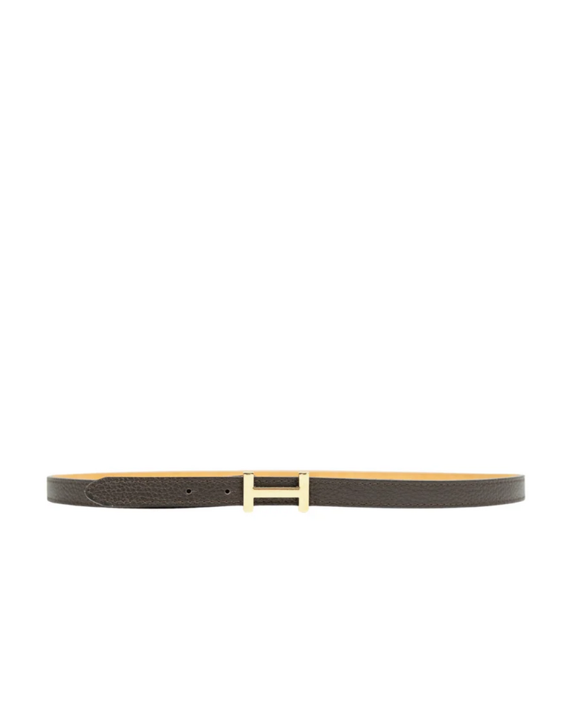 21Jewelz Smalle riem met goud detail - donkerbruin