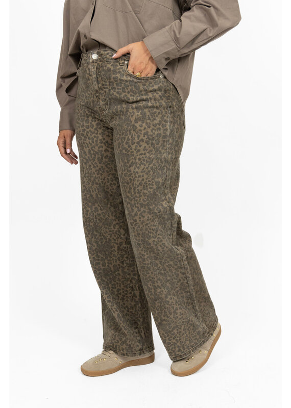 21Jewelz Dad fit jeans - panterprint