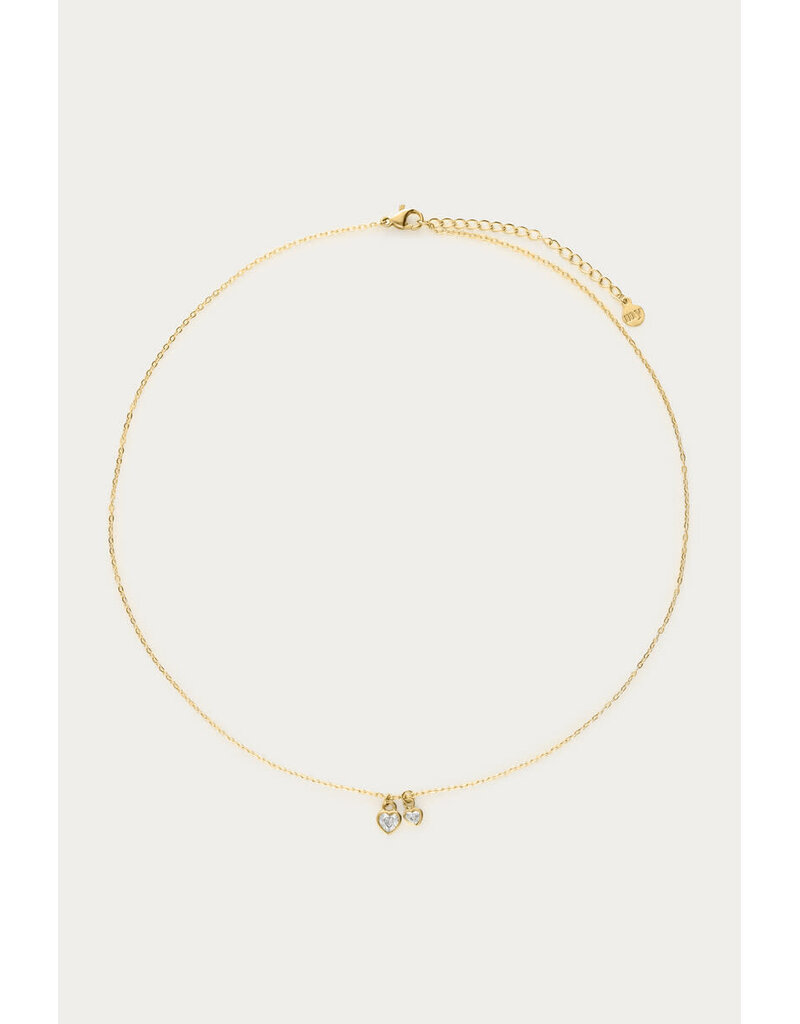 My Jewellery My Jewellery | Ketting met twee strass hartjes