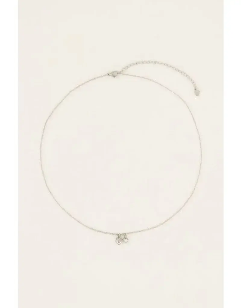 My Jewellery My Jewellery | Ketting met twee strass hartjes