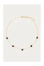 My Jewellery My Jewellery | Ketting met bruine hartjes