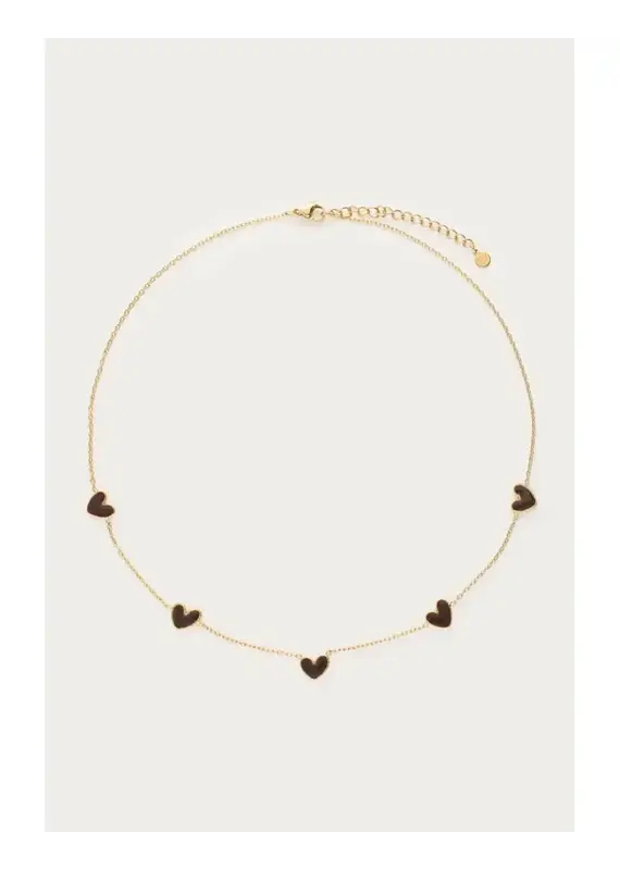 My Jewellery My Jewellery | Ketting met bruine hartjes