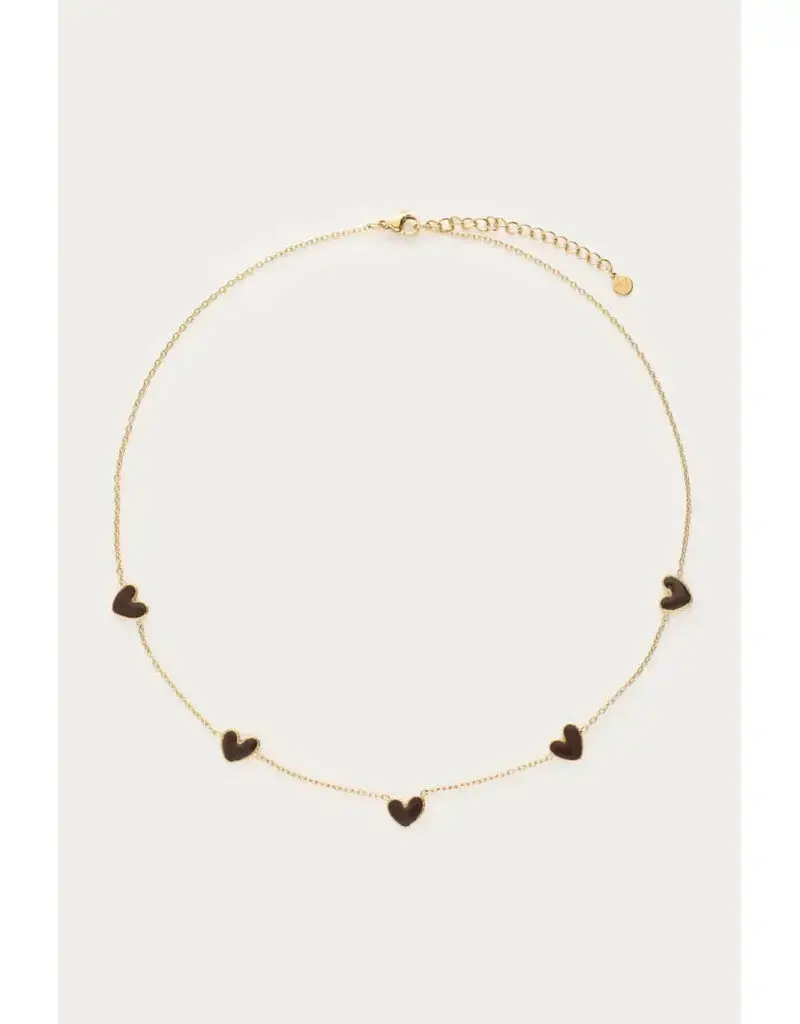 My Jewellery My Jewellery | Ketting met bruine hartjes