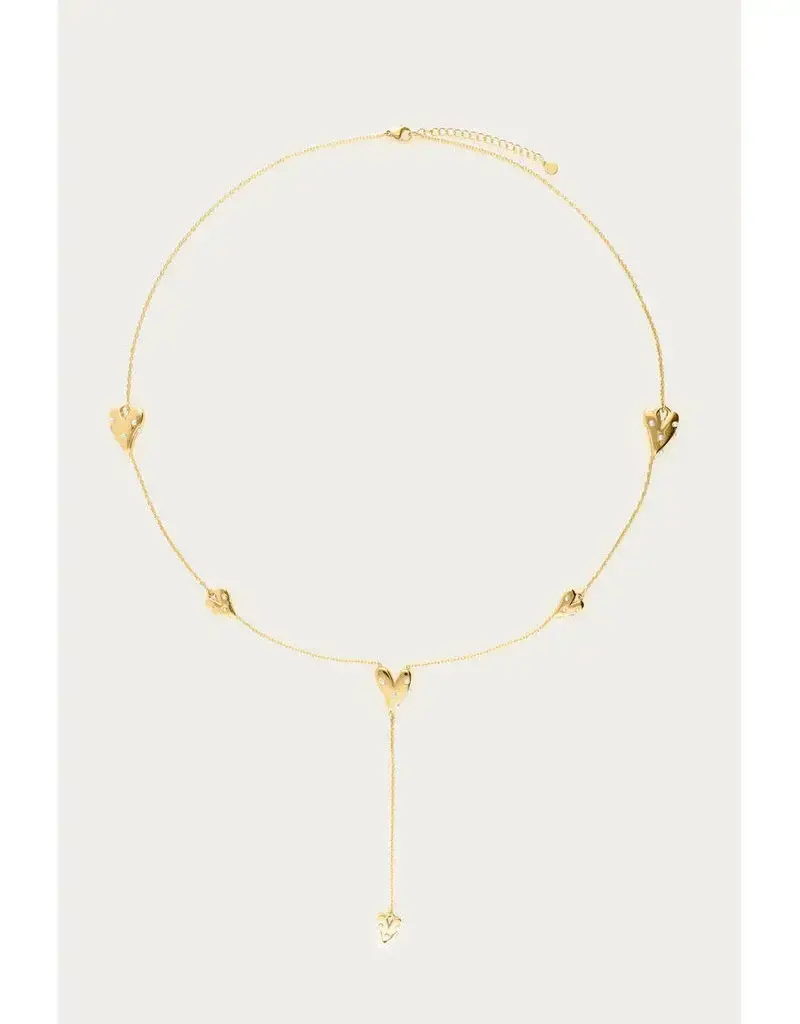 My Jewellery My Jewellery | Lange ketting met hartjes & imitatieparels