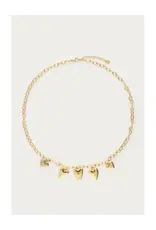 My Jewellery My Jewellery | Statement schakelketting met 5 hartjes