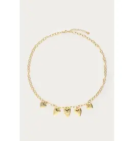 My Jewellery My Jewellery | Statement schakelketting met 5 hartjes
