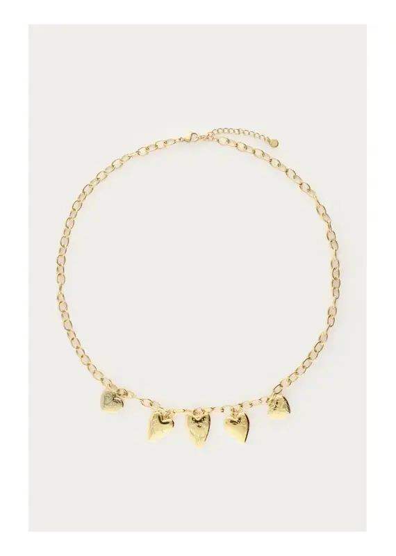My Jewellery My Jewellery | Statement schakelketting met 5 hartjes