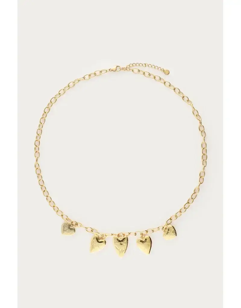 My Jewellery My Jewellery | Statement schakelketting met 5 hartjes