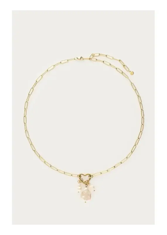 My Jewellery My Jewellery | Schakelketting met hartje en natuurlijke parels