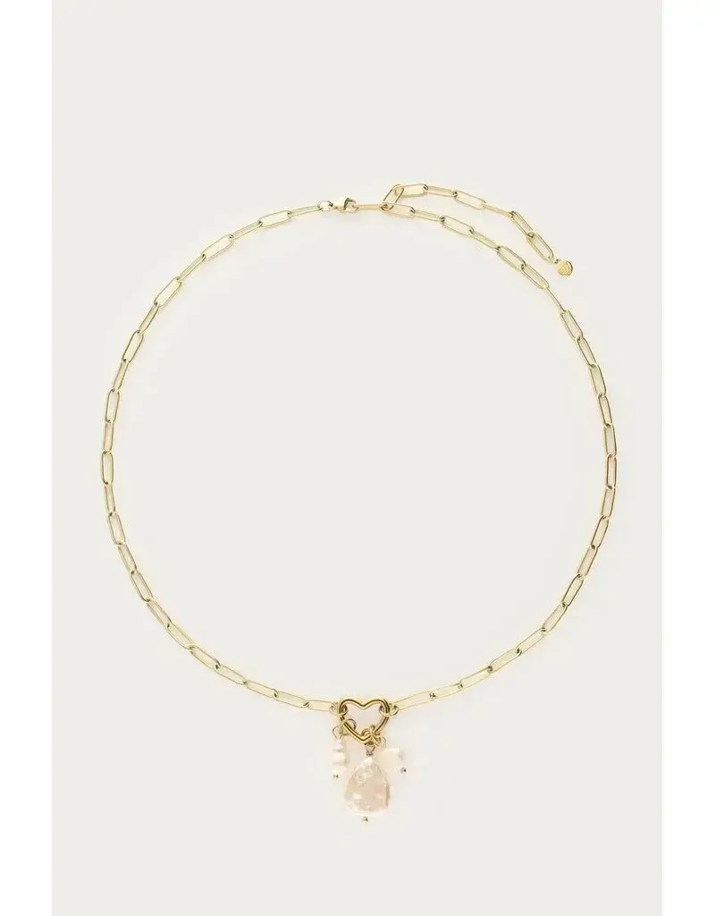 My Jewellery My Jewellery | Schakelketting met hartje en natuurlijke parels
