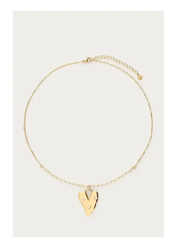 My Jewellery My Jewellery | Ketting met groot hart en imitatieparels