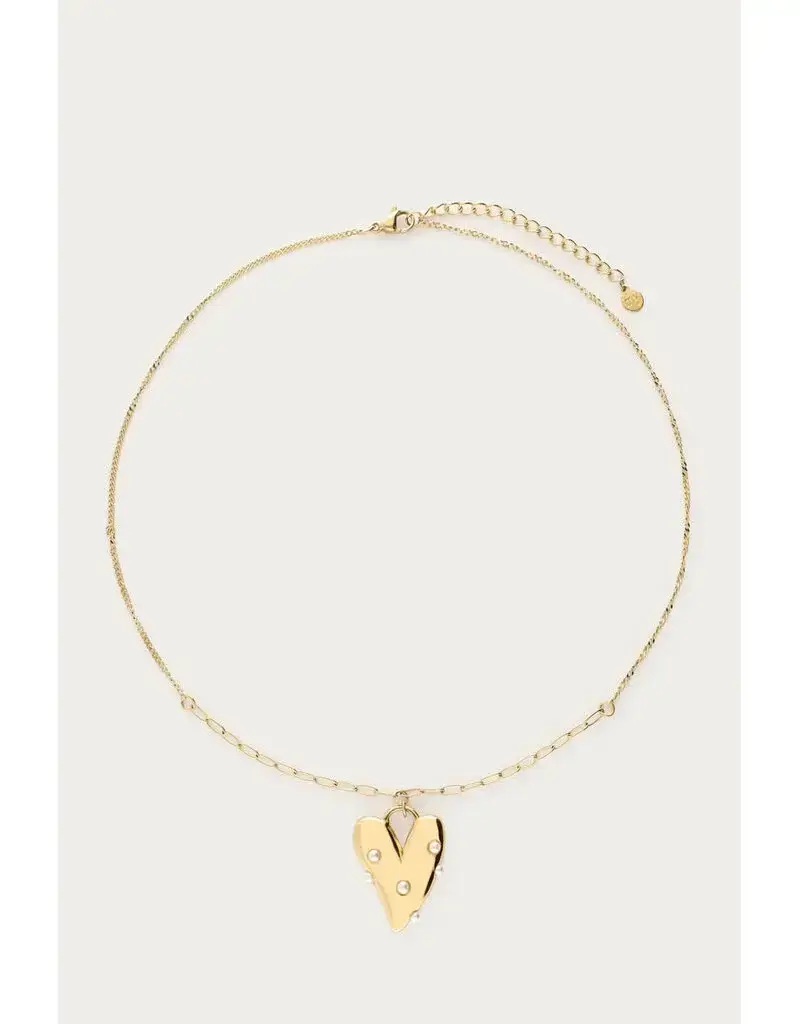 My Jewellery My Jewellery | Ketting met groot hart en imitatieparels
