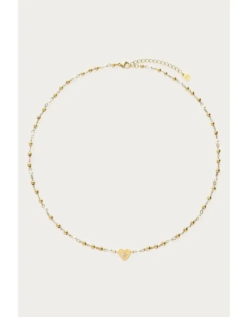 My Jewellery My Jewellery | Ketting met hartje en imitatieparels
