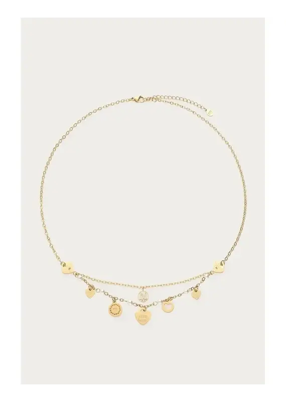 My Jewellery My Jewellery | Ketting met hartjes en imitatieparels