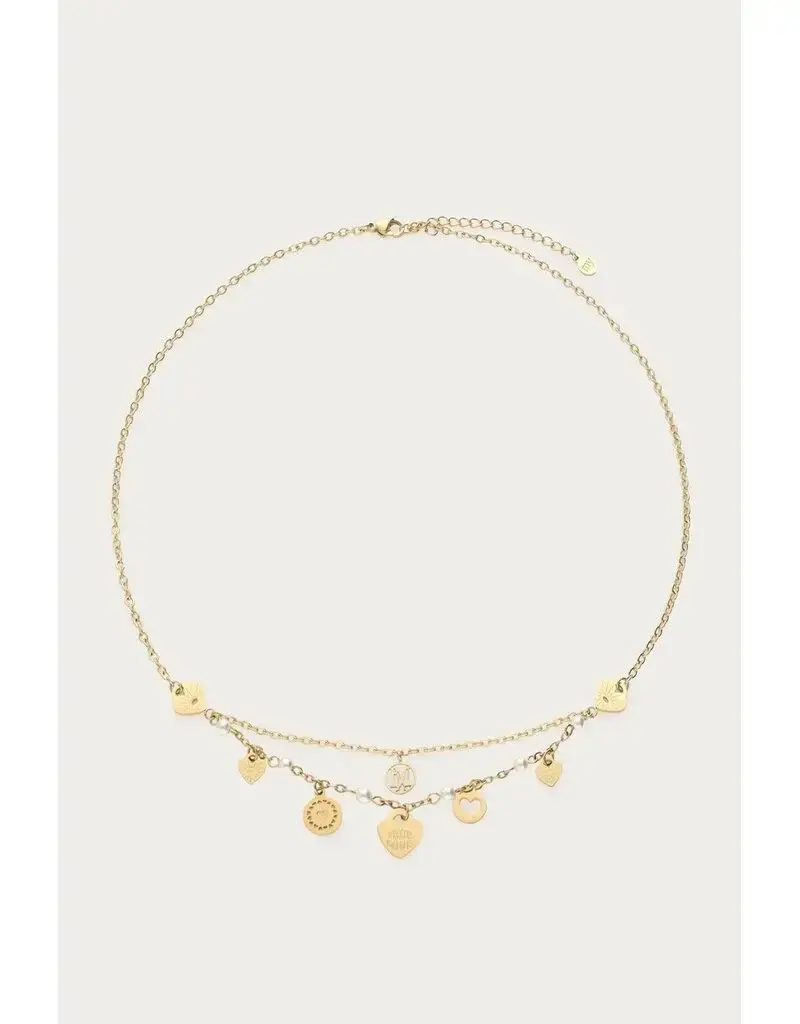 My Jewellery My Jewellery | Ketting met hartjes en imitatieparels