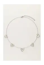 My Jewellery My Jewellery | Fijne ketting met parelmoer hartjes