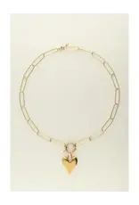 My Jewellery My Jewellery | Schakelketting met groot hart bedel