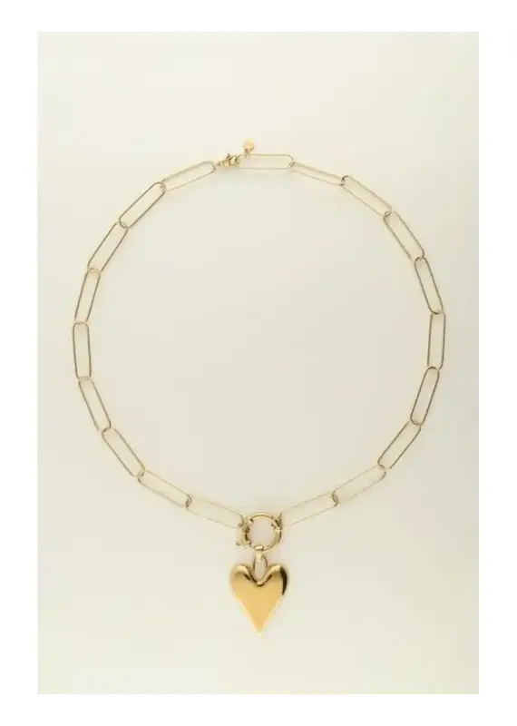 My Jewellery My Jewellery | Schakelketting met groot hart bedel