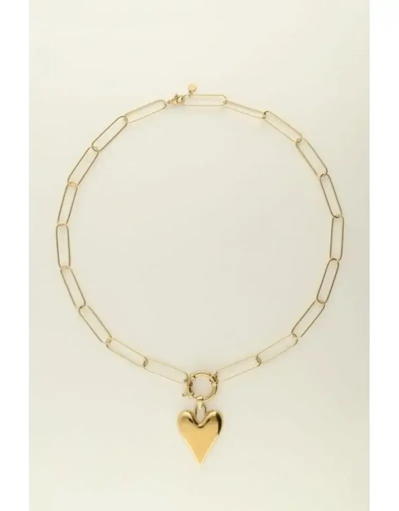 My Jewellery My Jewellery | Schakelketting met groot hart bedel