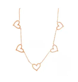 Go Dutch Label D&E | Long 5 Hearts necklace
