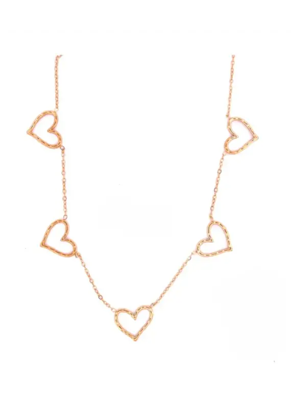 Go Dutch Label D&E | Long 5 Hearts necklace