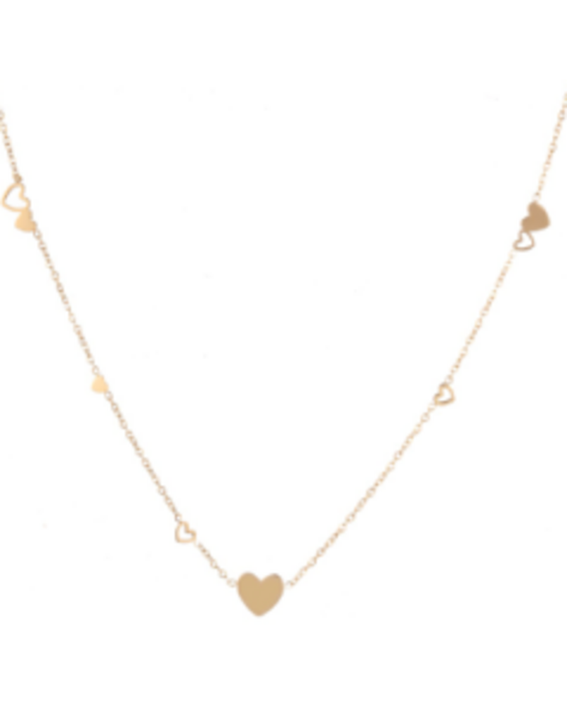 Go Dutch Label D&E | Cute hearts necklace