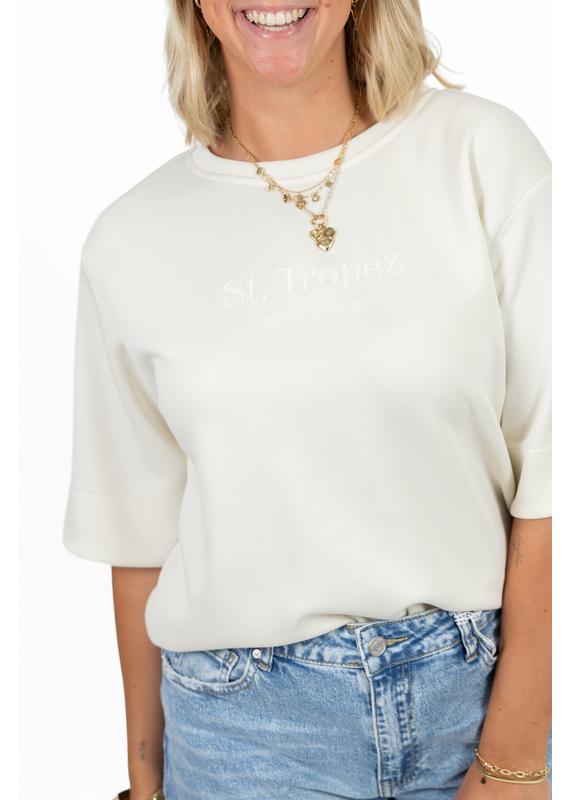 21Jewelz Saint Tropez - Cote d'Azur shirt - ecru