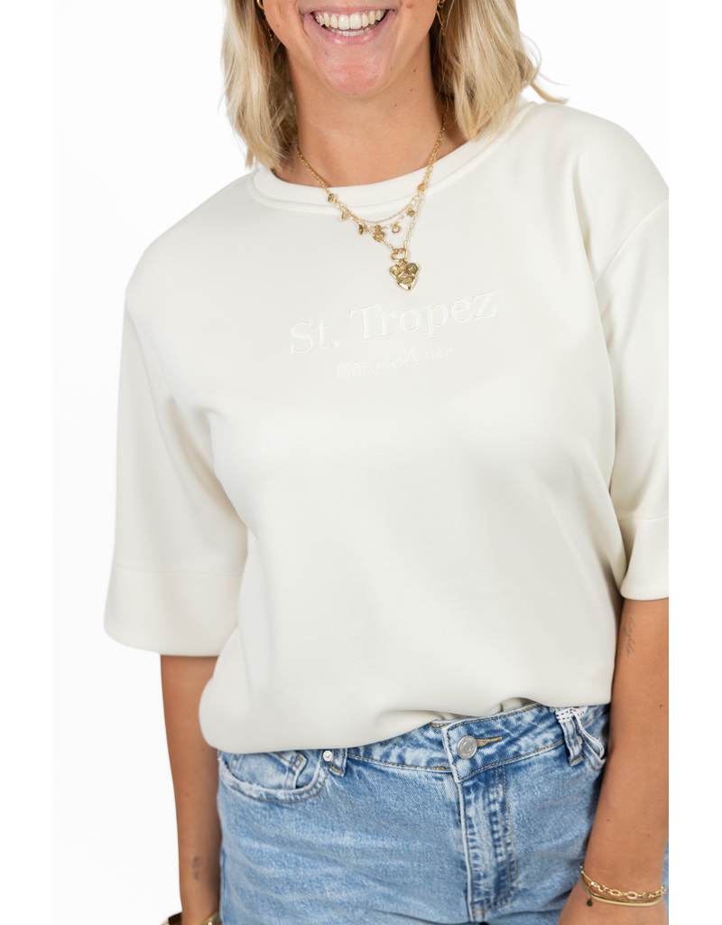21Jewelz Saint Tropez - Cote d'Azur shirt - ecru