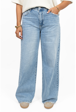 21Jewelz Gerafelde baggy jeans - blauw