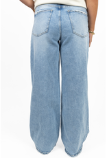 21Jewelz Gerafelde baggy jeans - blauw