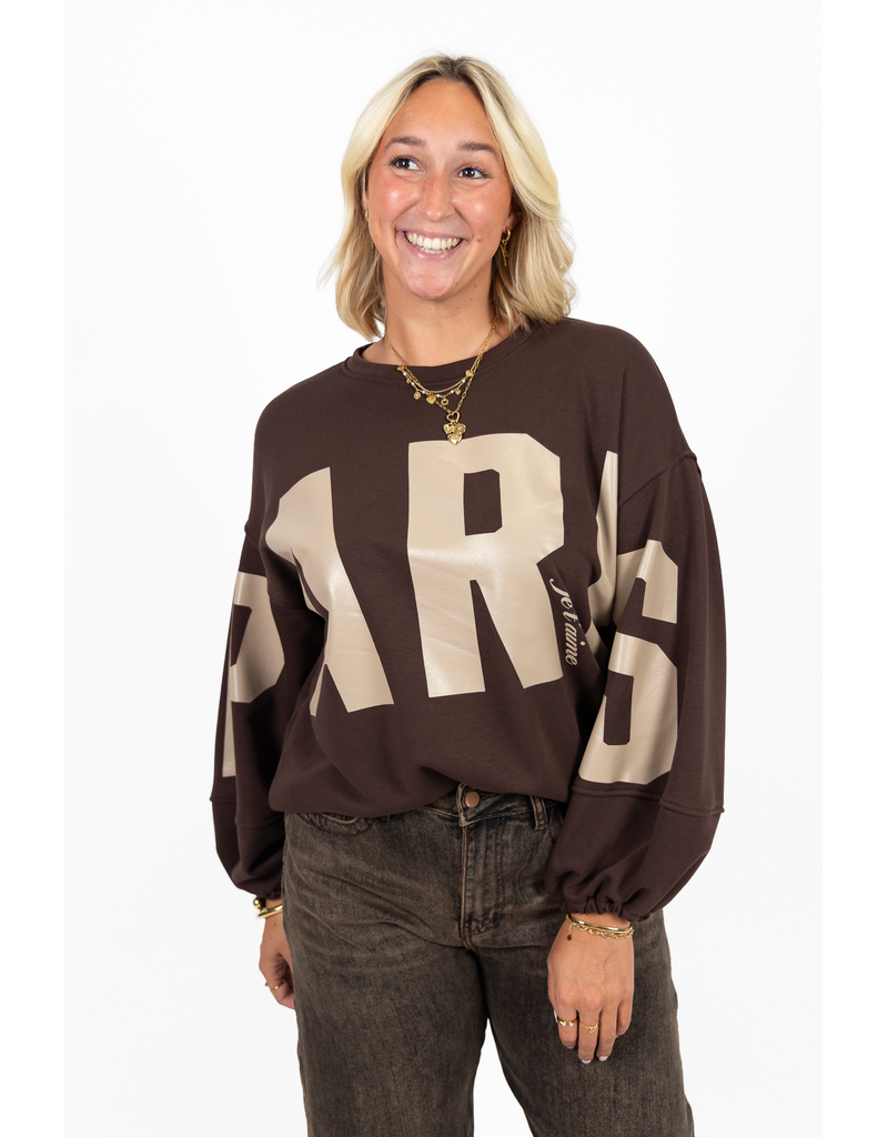 21Jewelz Paris je t'aime sweater - bruin