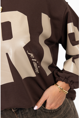 21Jewelz Paris je t'aime sweater - bruin