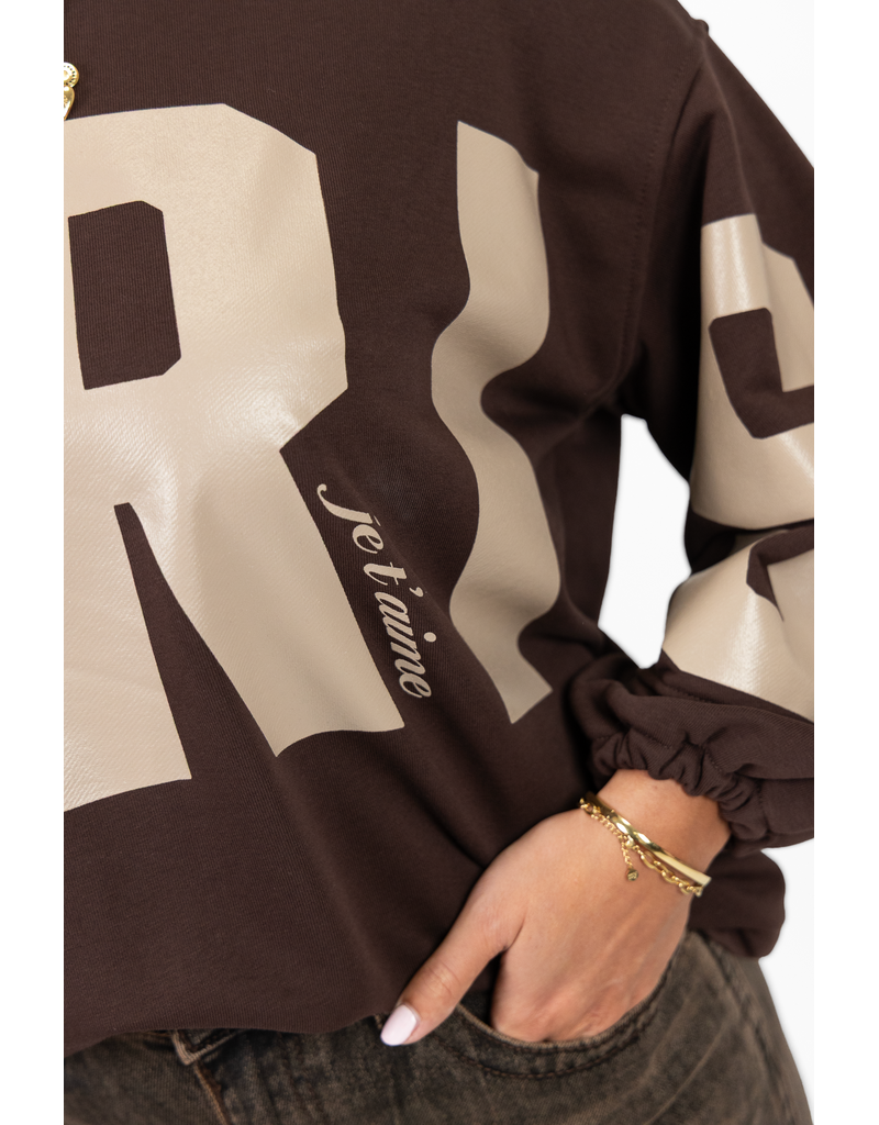 21Jewelz Paris je t'aime sweater - bruin